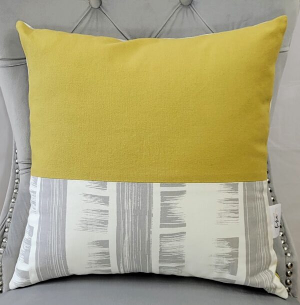 Colorblocking with Gray Paintbrush Stripe and Mustard - Image 2