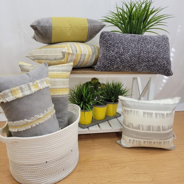 Gray Suede with Pepita Canary Fringe - Image 3