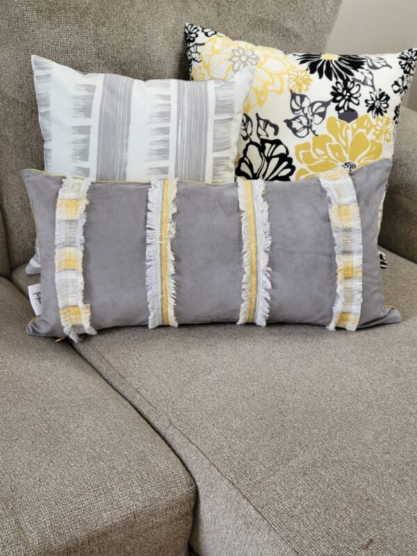 Gray Suede with Pepita Canary Fringe - Image 4